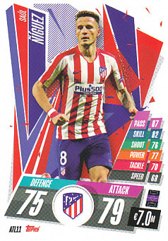 Saul Niguez Atletico Madrid 2020/21 Topps Match Attax CL #ATL11